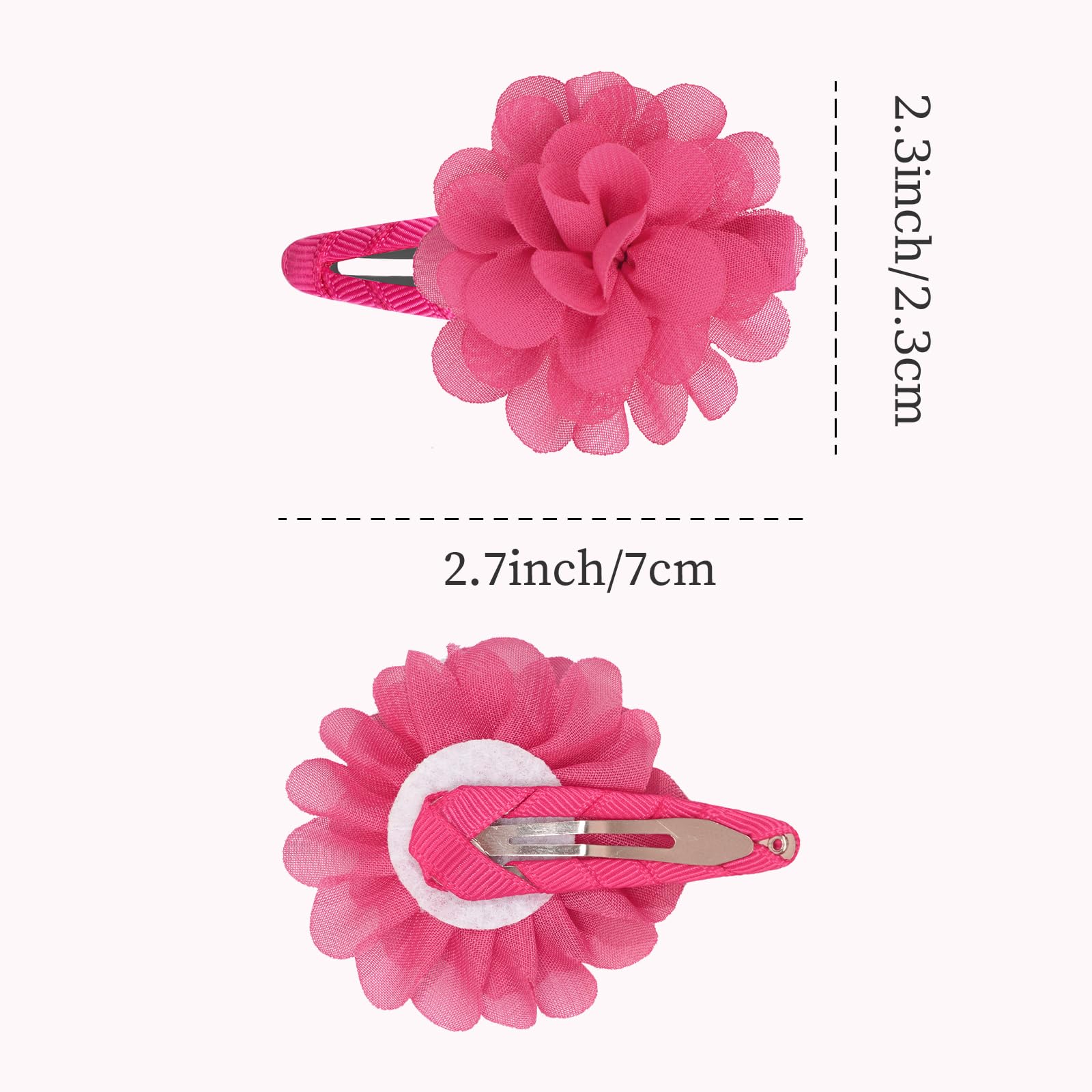 DED chiffon flower bows brighten daily outfits with coordinated colors