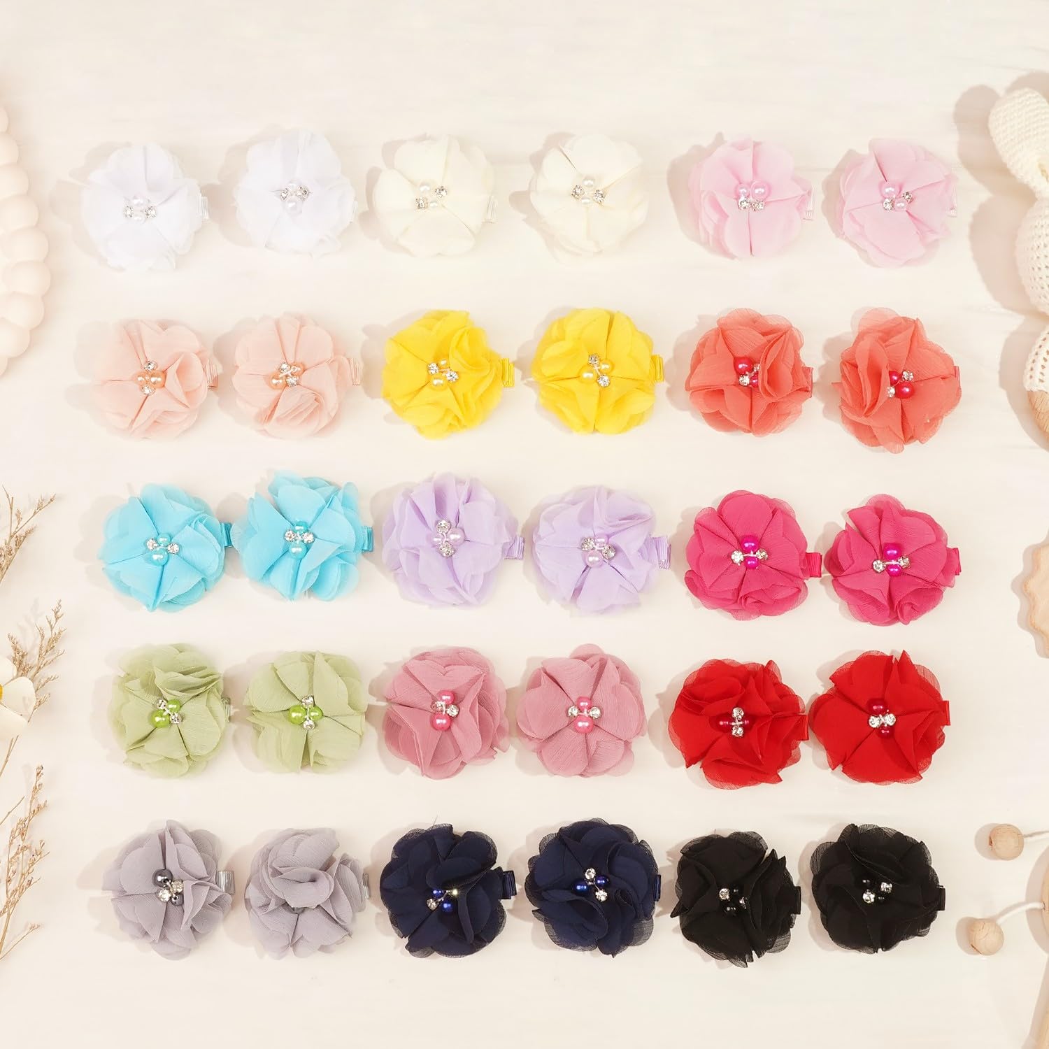 DED baby girls hair clip closeup; secure gentle grip