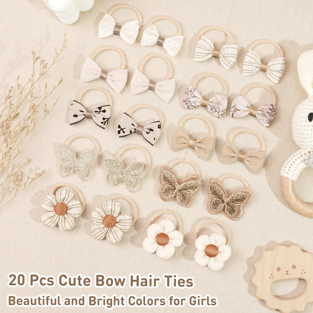 DED Baby Hair Ties Bows 1.7-inch bow size ideal for babies' delicate hair