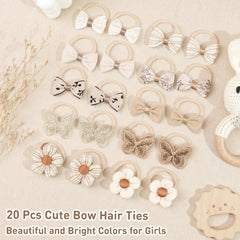 DED Baby Hair Ties Bows 1.7-inch bow size ideal for babies' delicate hair