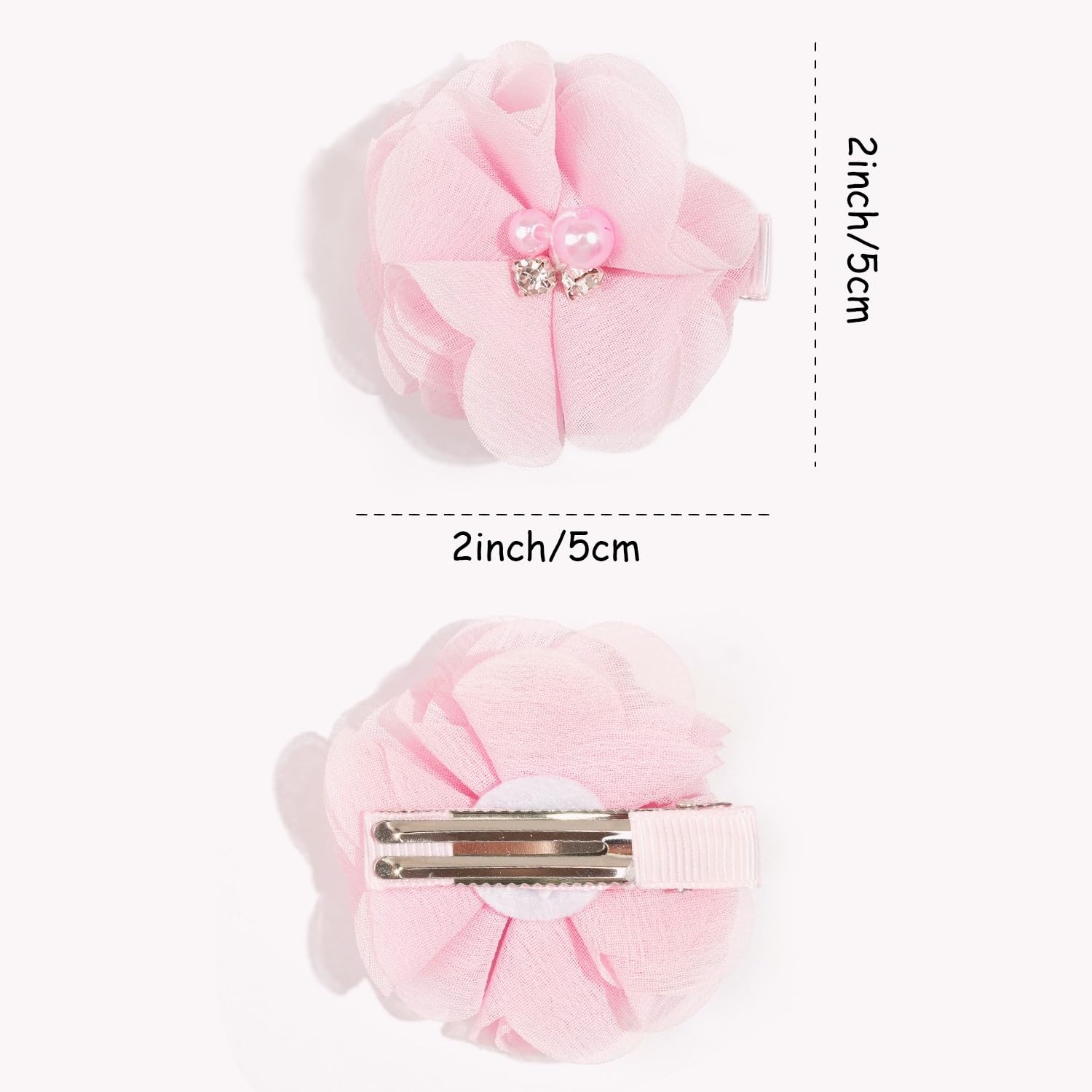 DED chiffon flower bows closeup; fine detailing for festive looks
