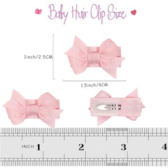 DED Mini Bow Snap Hair Clips blue closeup highlights fine hair accessory for babies.