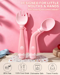 Deejoy toddler-utensils-fork-tip-soft: soft-tip fork for safe self-feeding