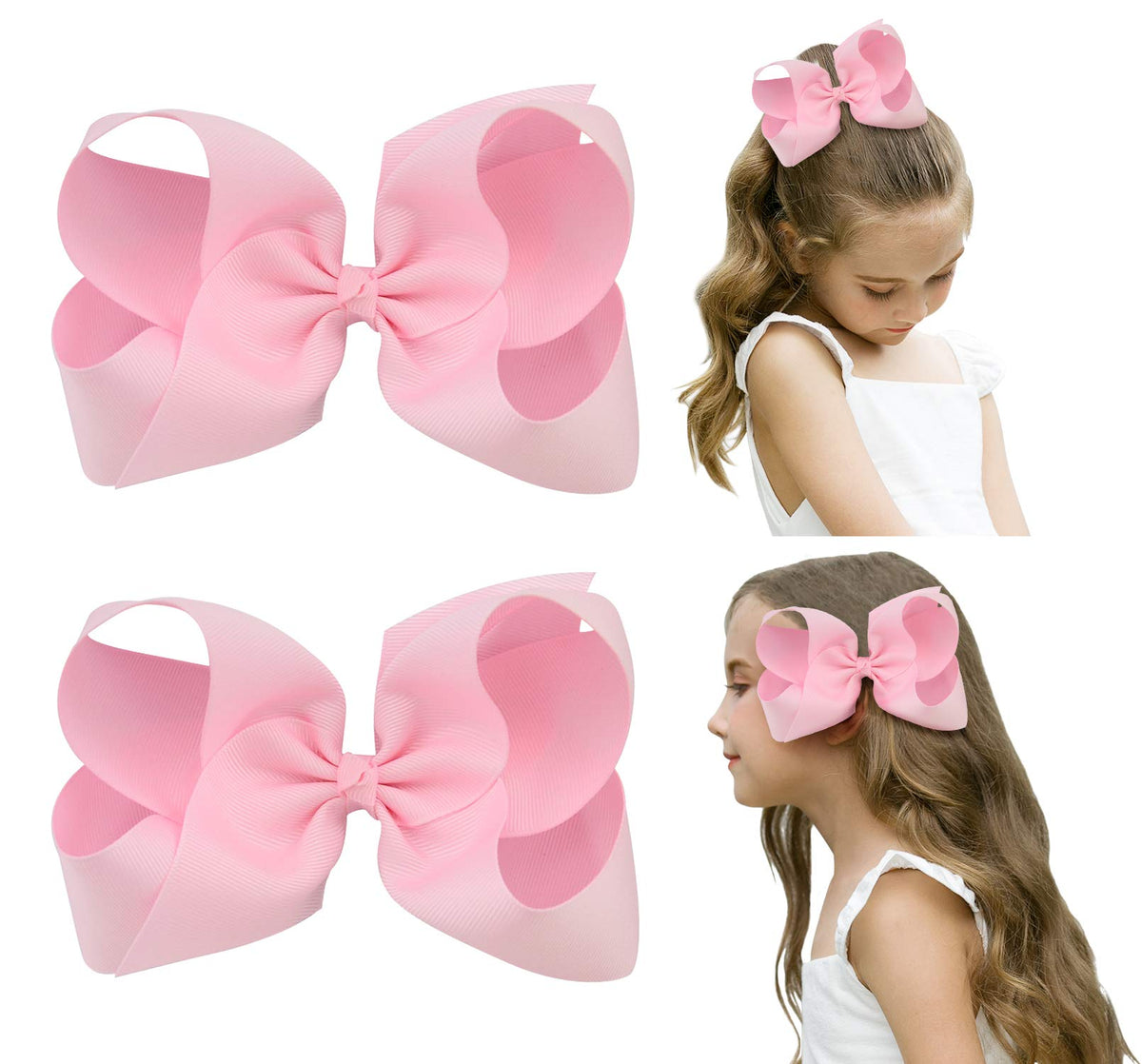 DEEKA 6-inch handmade grosgrain bow close-up highlighting ribbon texture for stylish daily looks.