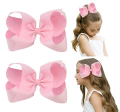 DEEKA 6-inch handmade grosgrain bow close-up highlighting ribbon texture for stylish daily looks.