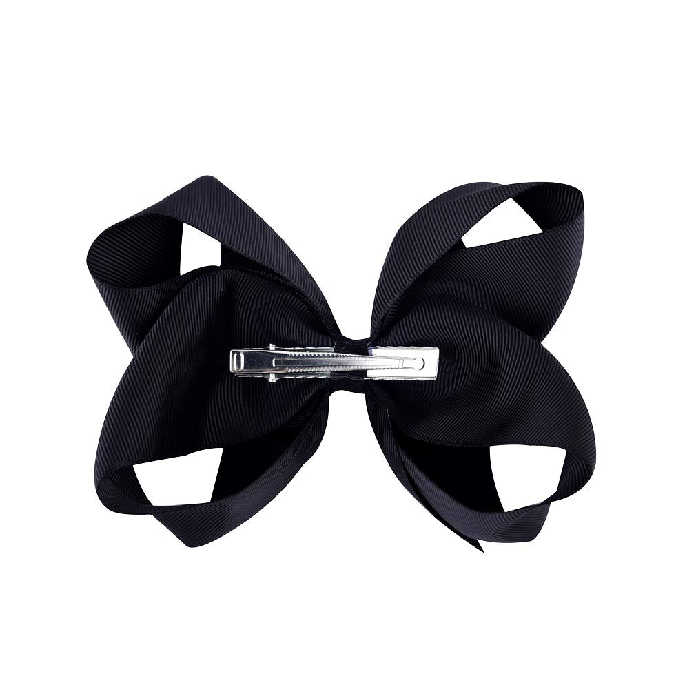 DEEKA closeup of the alligator-clip bow shows sturdy attachment and soft texture.