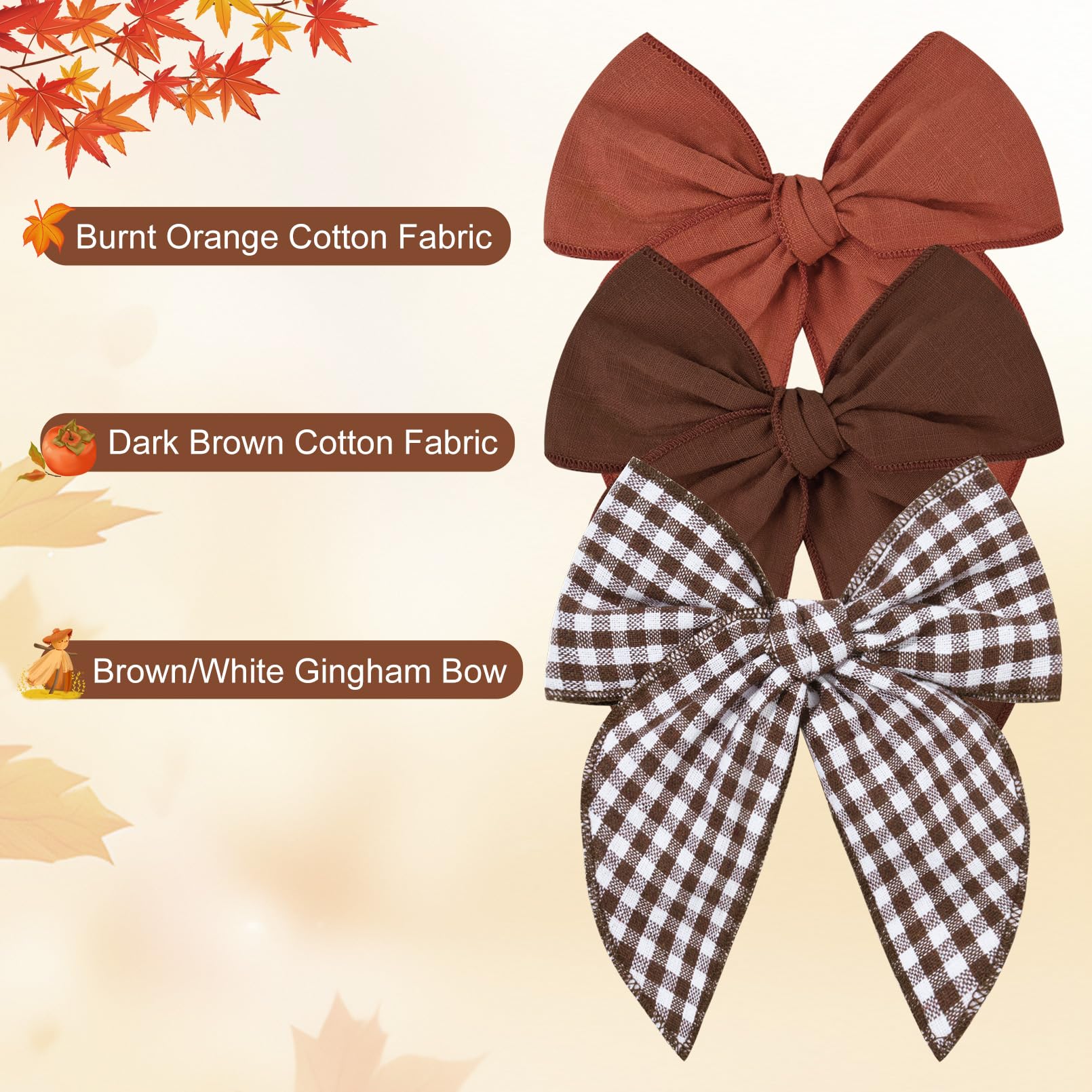DEEKA autumn winter bows fabric hair accessory suits seasonal outfits