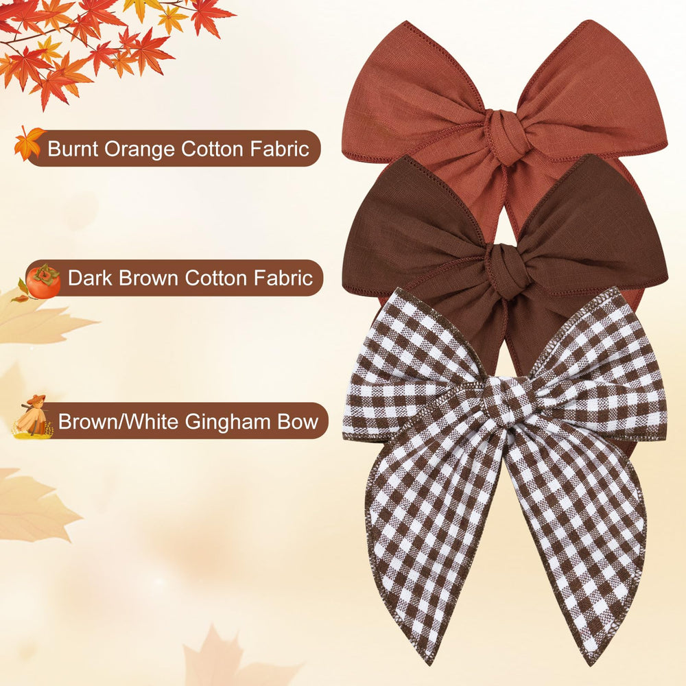 DEEKA autumn winter bows fabric hair accessory suits seasonal outfits