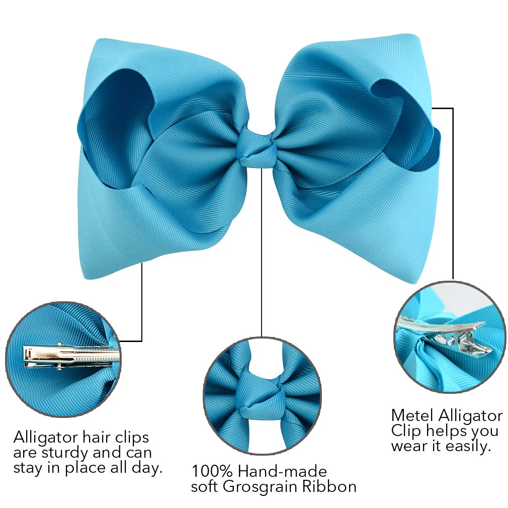 DEEKA baby girls hair bows yellow packaged for gifting
