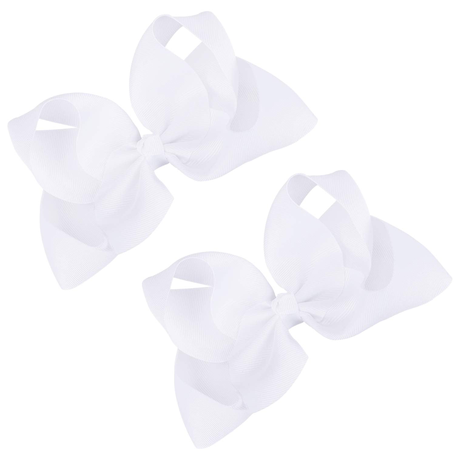 DEEKA white 2-pack bows ideal for school photos and parties.
