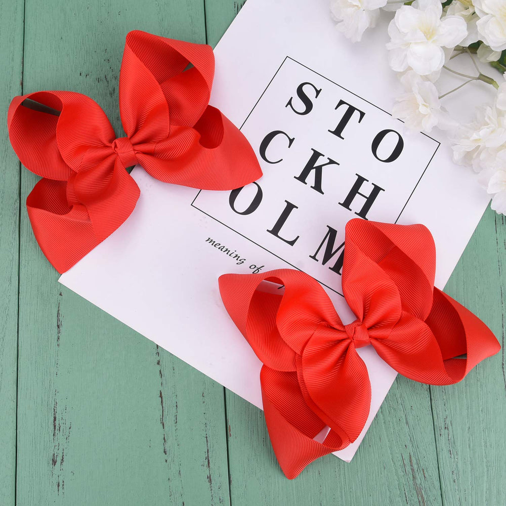 DEEKA back-to-school bows in red for playful outfits