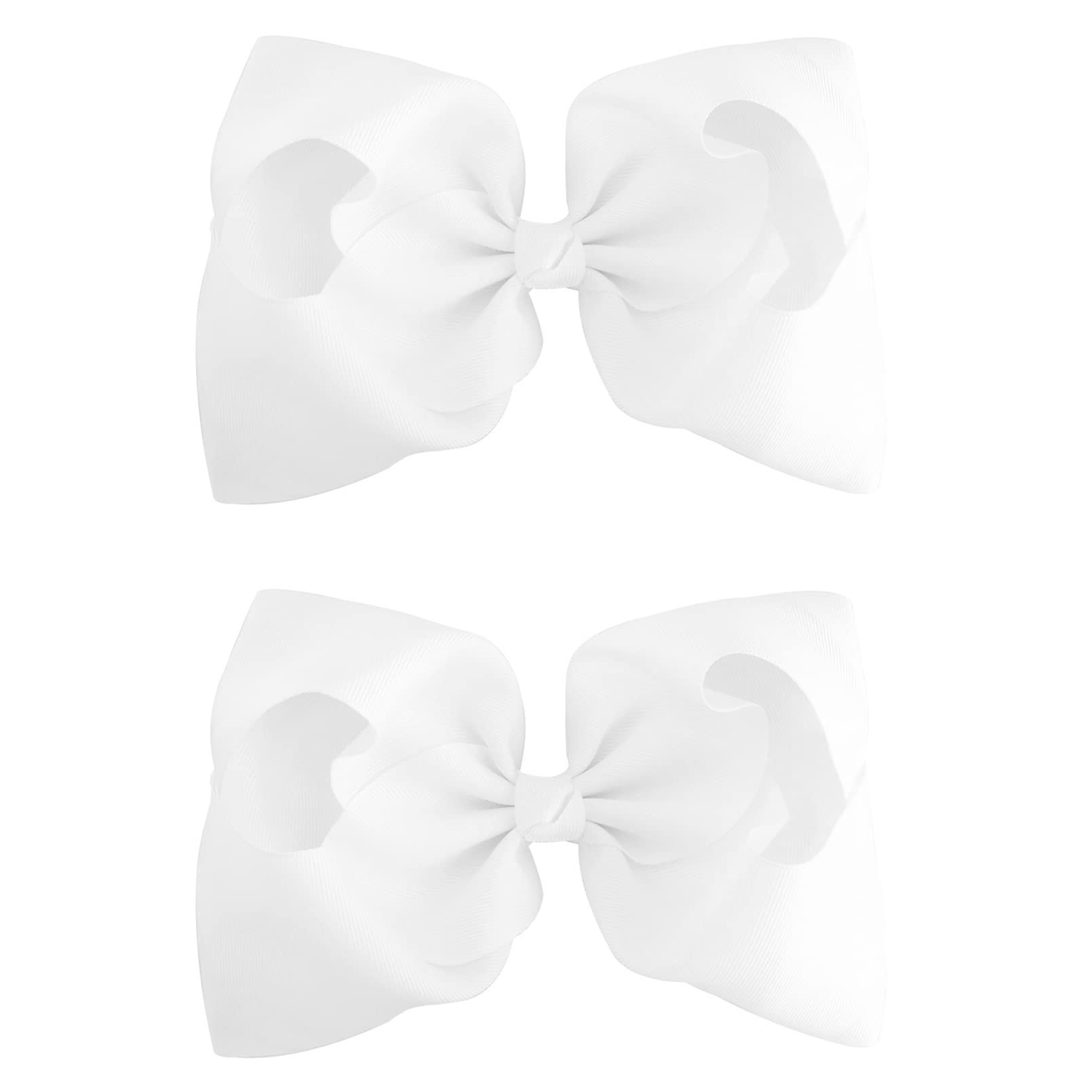 DEEKA back-to-school white bows, two-pack for easy daily styling