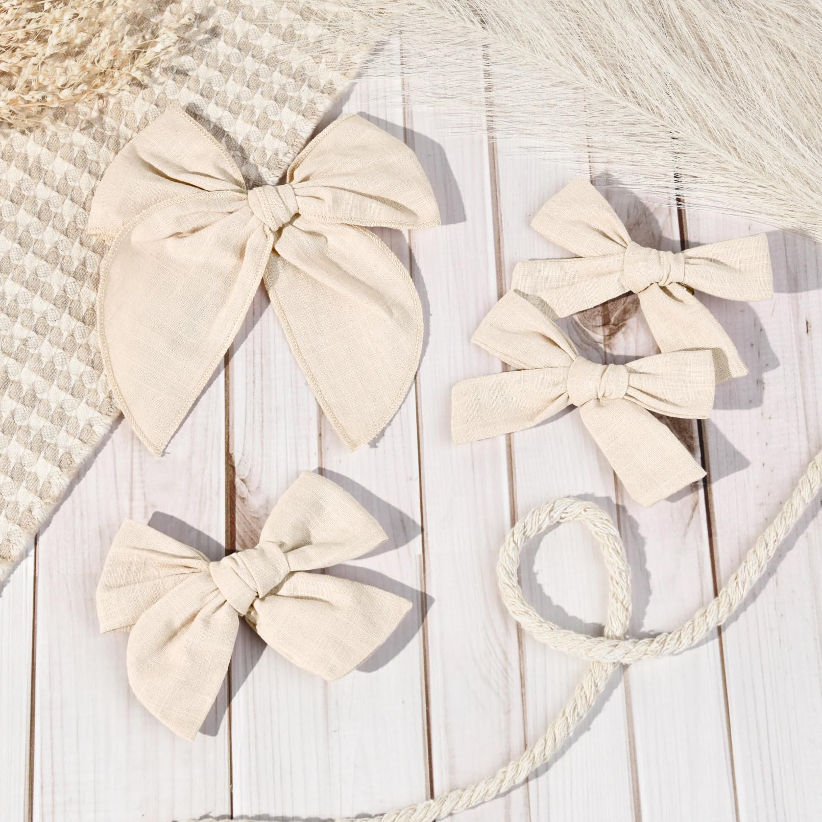 DEEKA breathable cotton-linen bows keep kids cool in warm weather