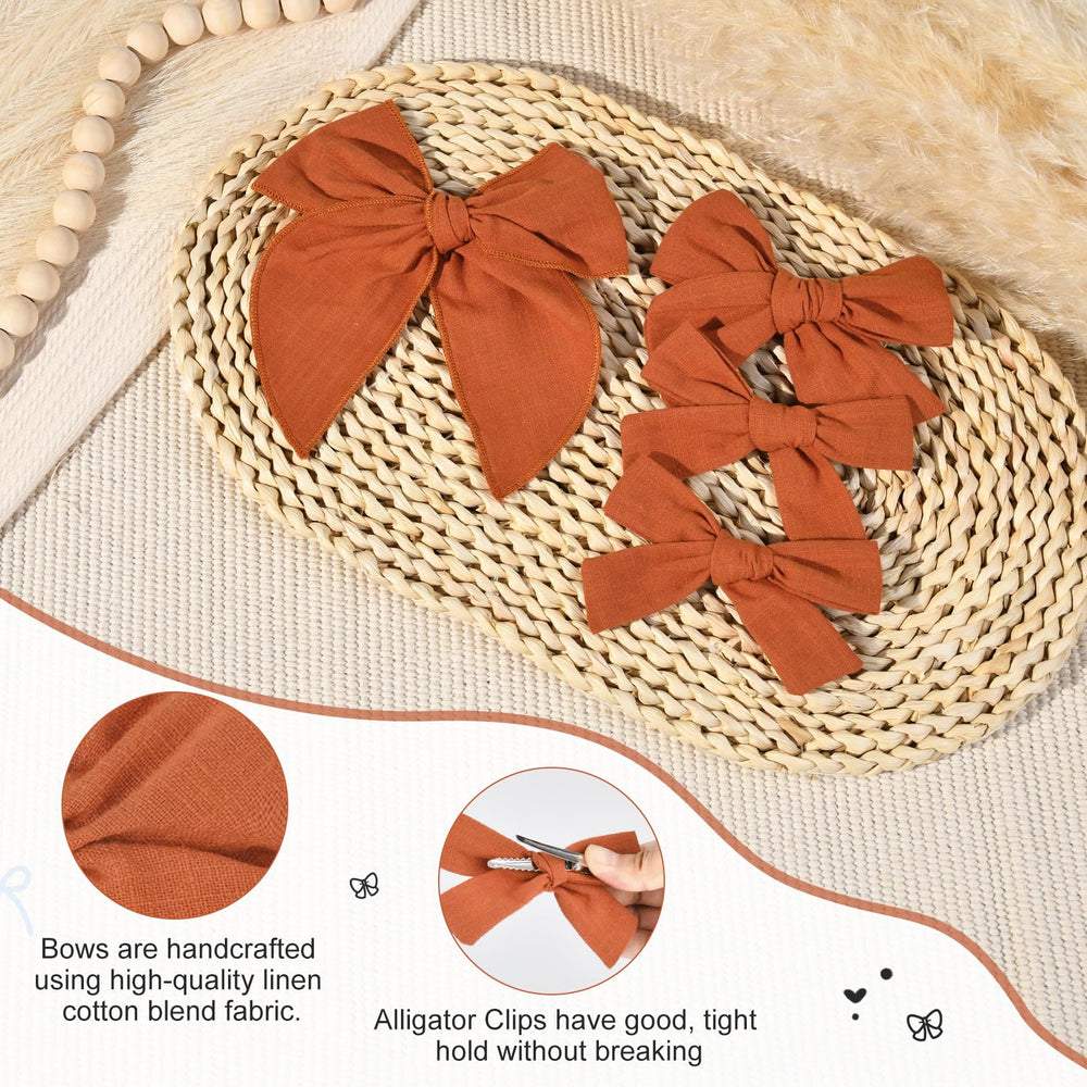 DEEKA 5-inch bow on toddler hair showcases bold color with secure clip
