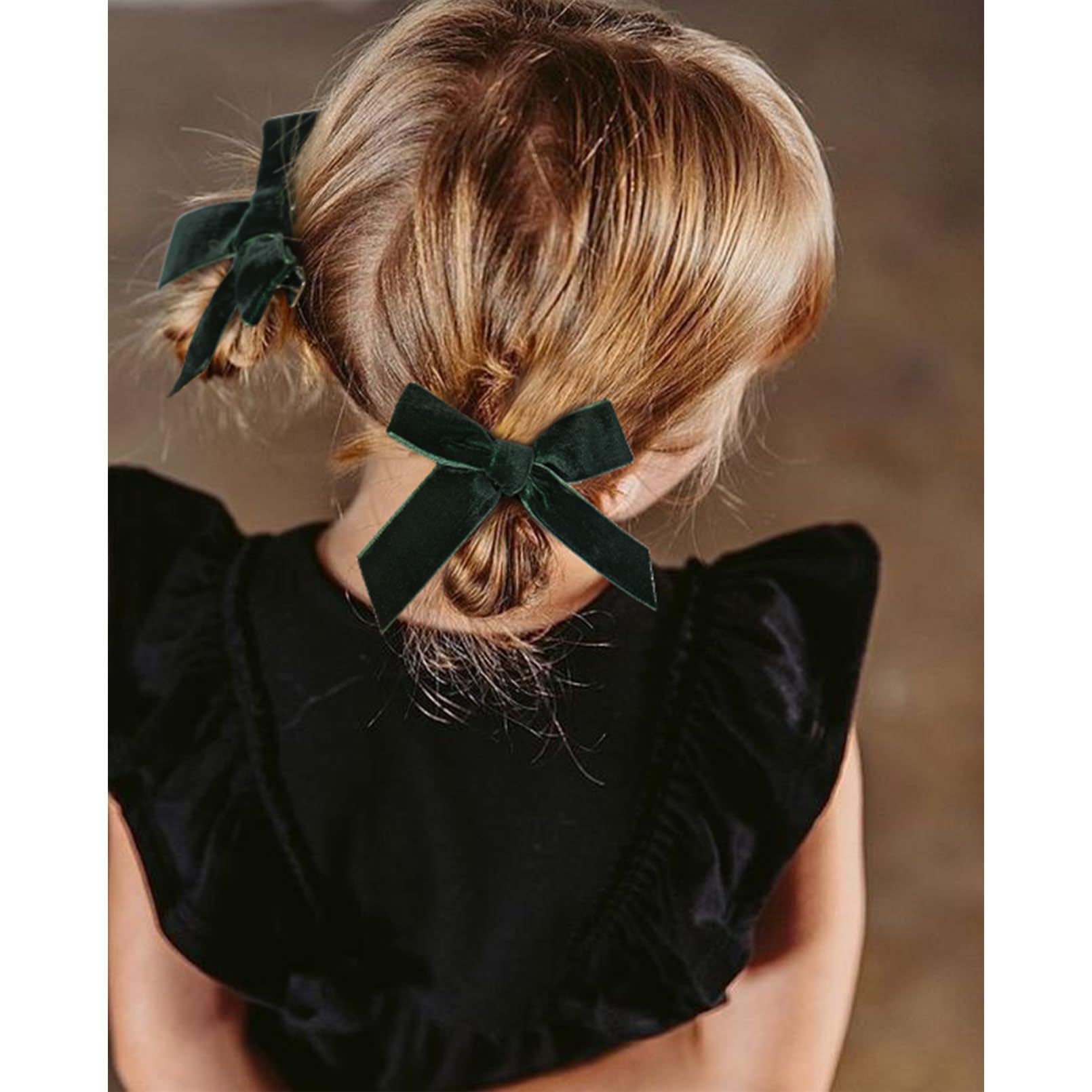 DEEKA velvet bows close-up showcases premium feel and elegant addition for school outfits.