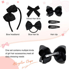 DEEKA hair accessories set elastic-bows provide flexible fit for active days.