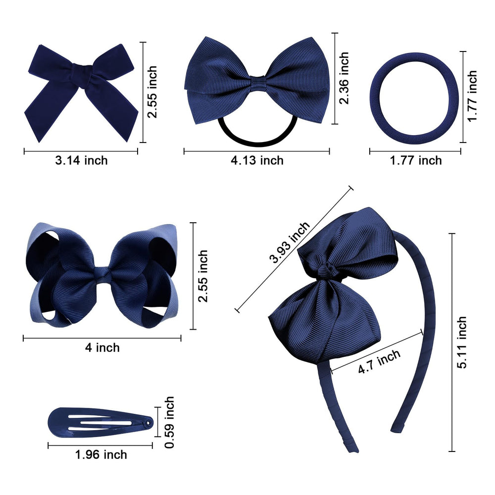 DEEKA navy blue elastic hair ties help manage braids and ponytails
