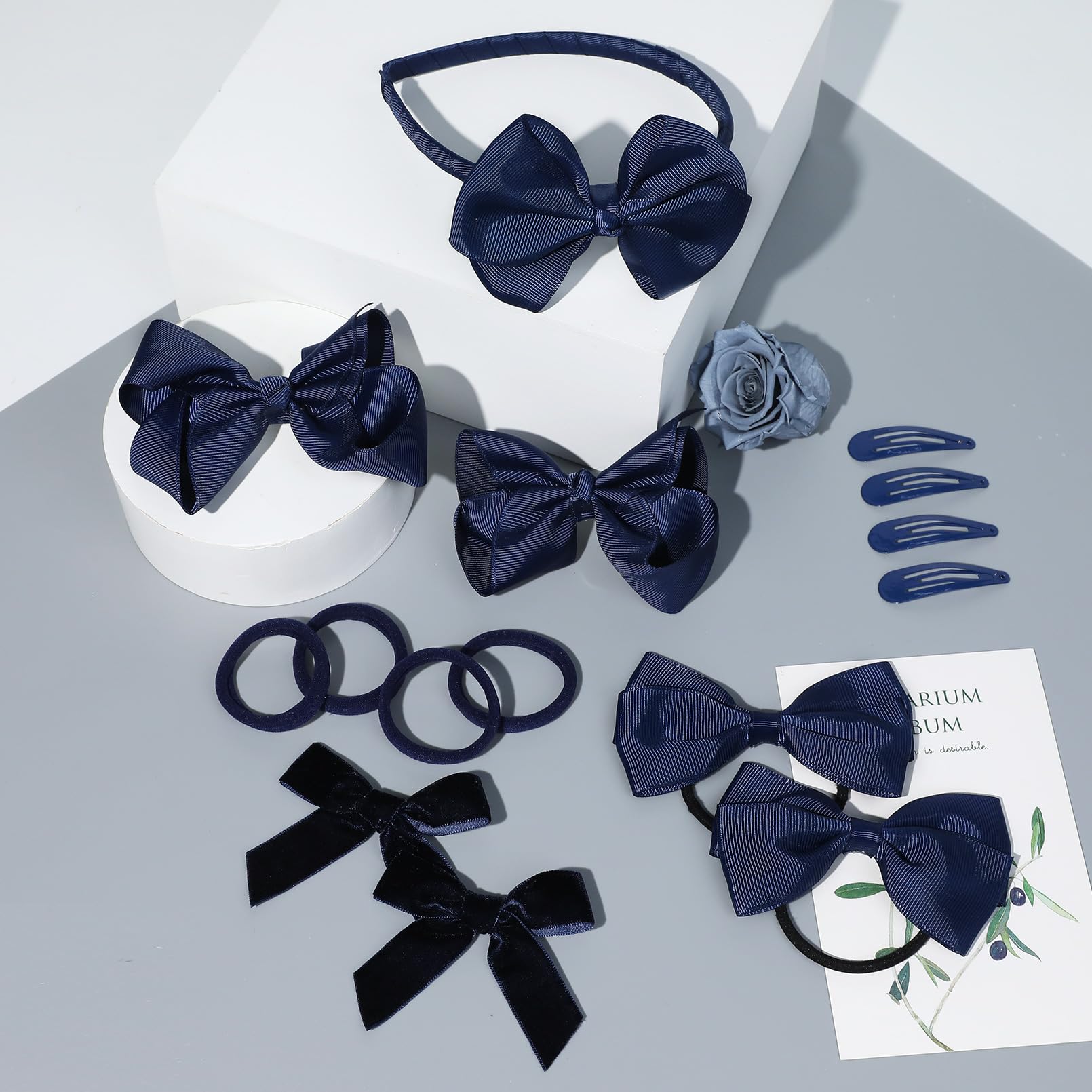 DEEKA navy blue snap hair clips for quick, reliable hold