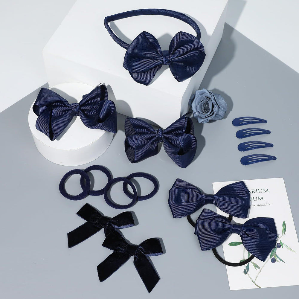 DEEKA navy blue snap hair clips for quick, reliable hold