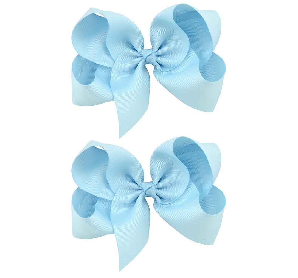 DEEKA light-blue hair bow with packaging friendly and gift-ready