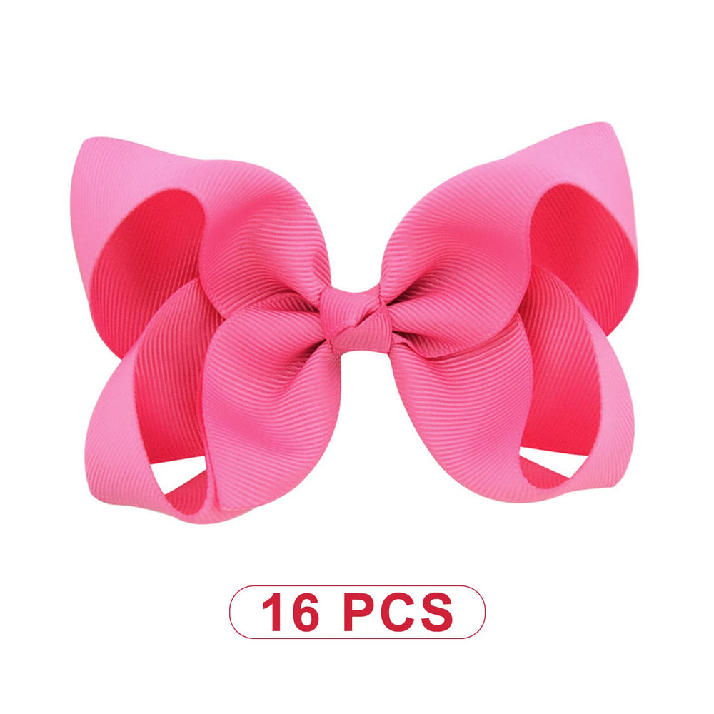 DEEKA ponytail look with hot pink bow for quick chic styling.
