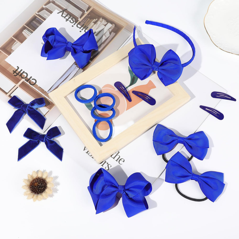 DEEKA Royal Blue elastic hair ties provide gentle hold