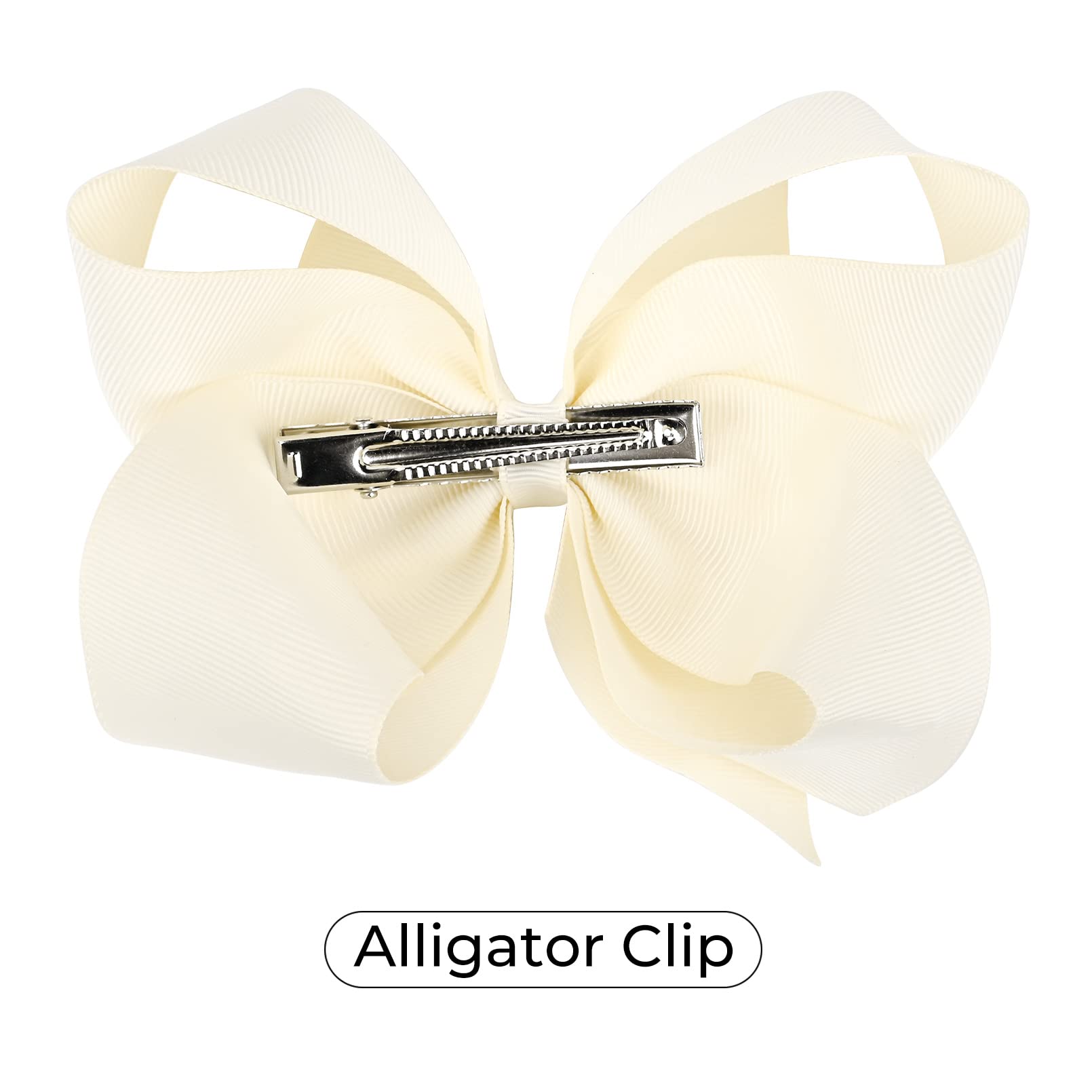 DEEKA set of 2 ivory bows ready for outfits and back-to-school styling.