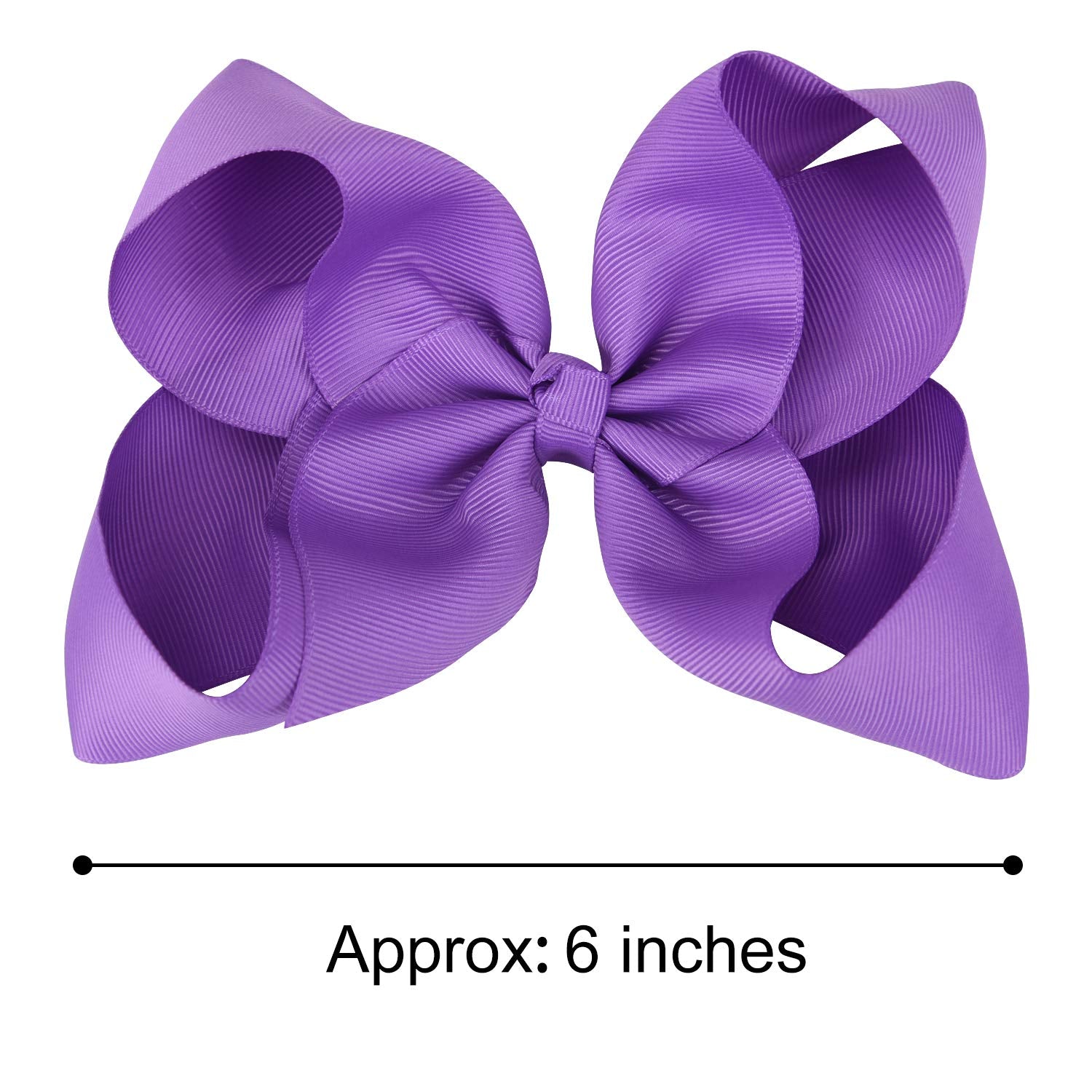 DEEKA set of two bows purple worn on hair for versatile school looks.