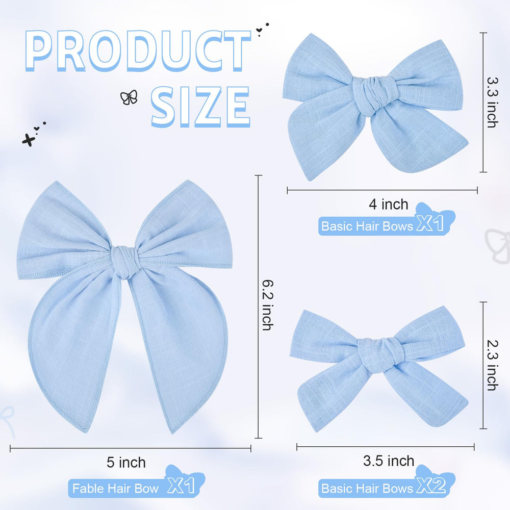 DEEKA toddler girl wearing bows demonstrates easy-to-use fashion accessory for school days