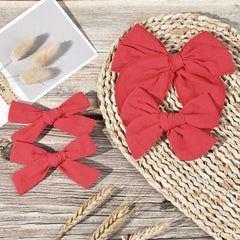 DEEKA toddler hair bows 4in style worn in bun or half-up do