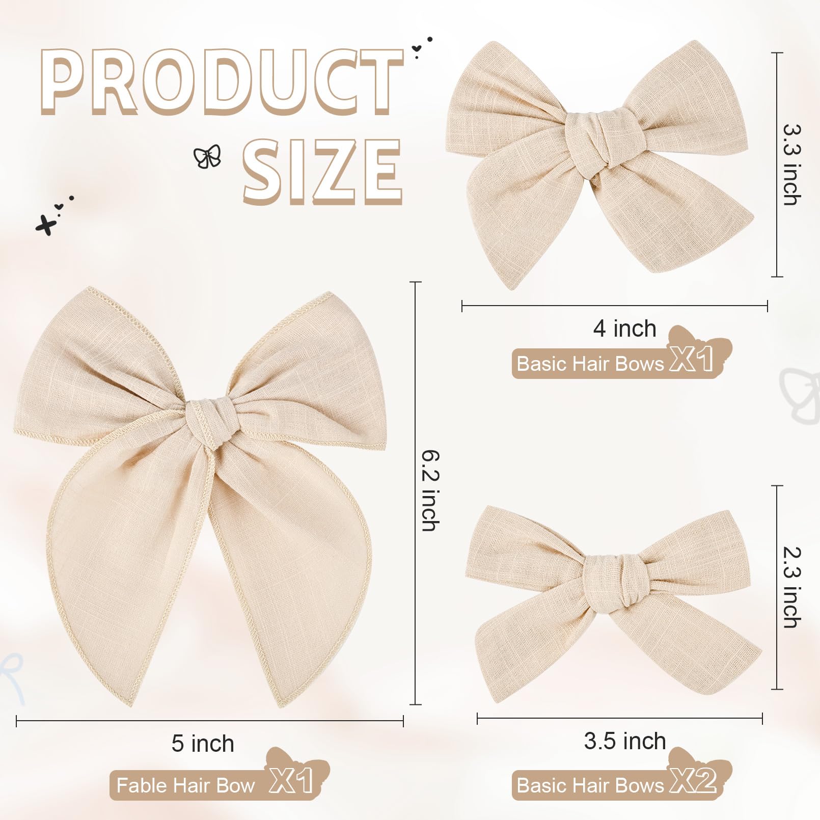DEEKA toddler hair bows with sturdy alligator clip for simple styling