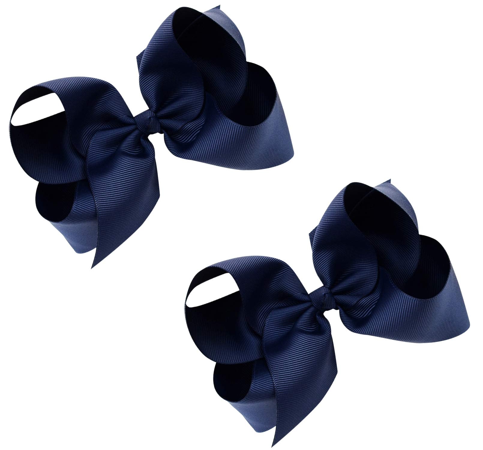DEEKA two-pcs navy-blue hair bows set ideal for outfits and gifts