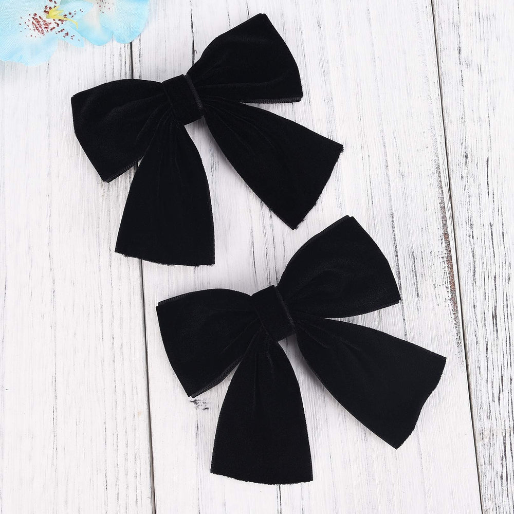 DEEKA velvet bow clip-on accessory lightweight and comfortable for long wear