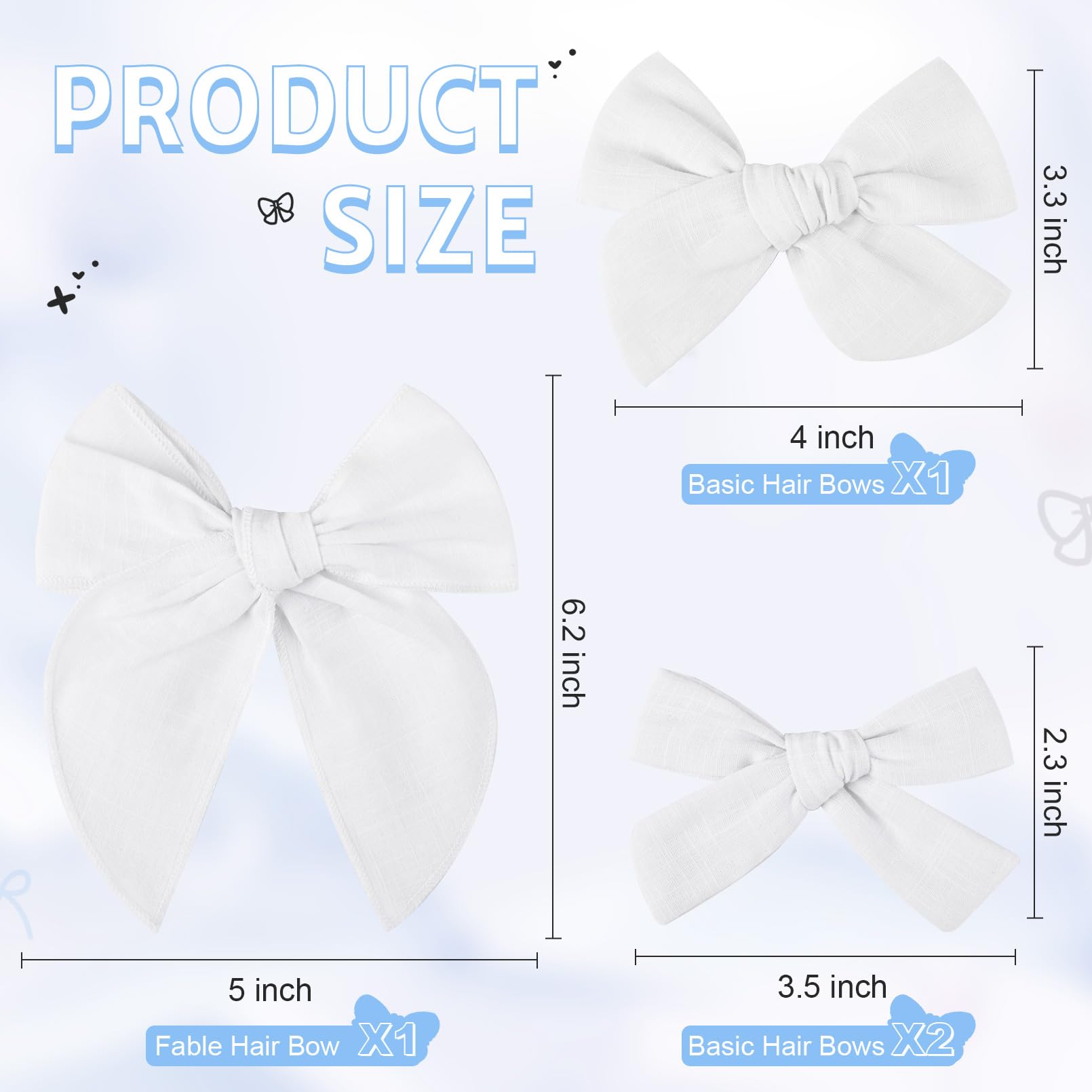 DEEKA bow-set presentation image; includes four pieces for mix-and-match looks