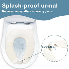 DEEKI potty seat with hanging-hook keeps it dry and ready.