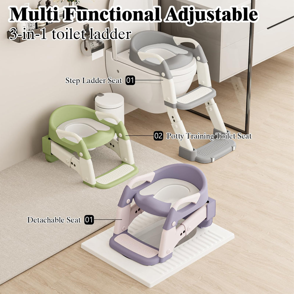 DEEKI potty seat with anti-slip texture boosts toddler stability on steps.