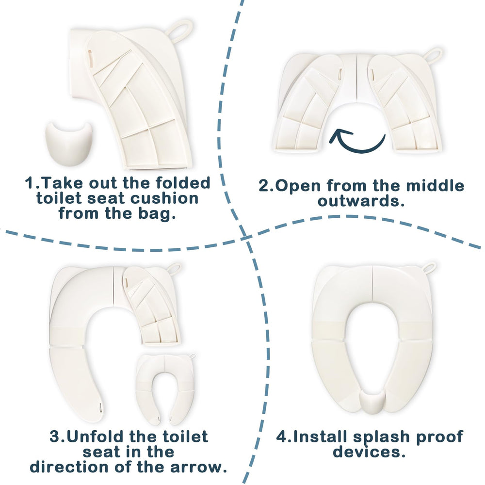DEEKI universal-fit seats fit most toilets for versatile home or travel use.