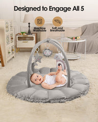 Deekuiwi soft padding closeup emphasizes cozy texture and tummy-time comfort