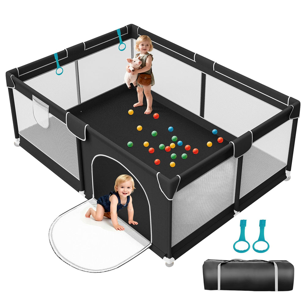 Deeteck 74x50 playpen area provides a spacious, safe space for babies