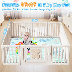 Deeteck baby play mat with crawling baby for safe exploration.
