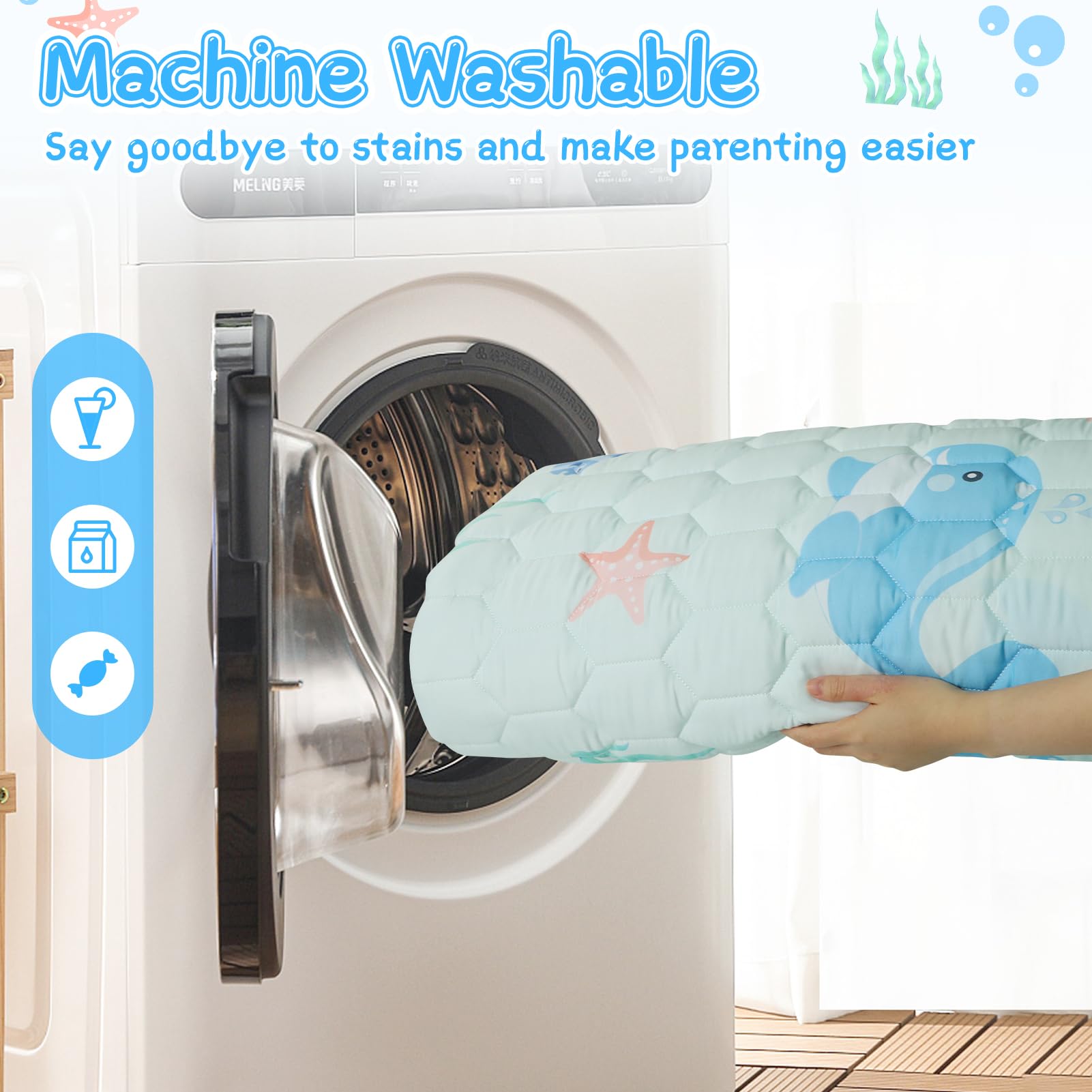 Deeteck Machine washable label ensures easy cleaning and quick refresh