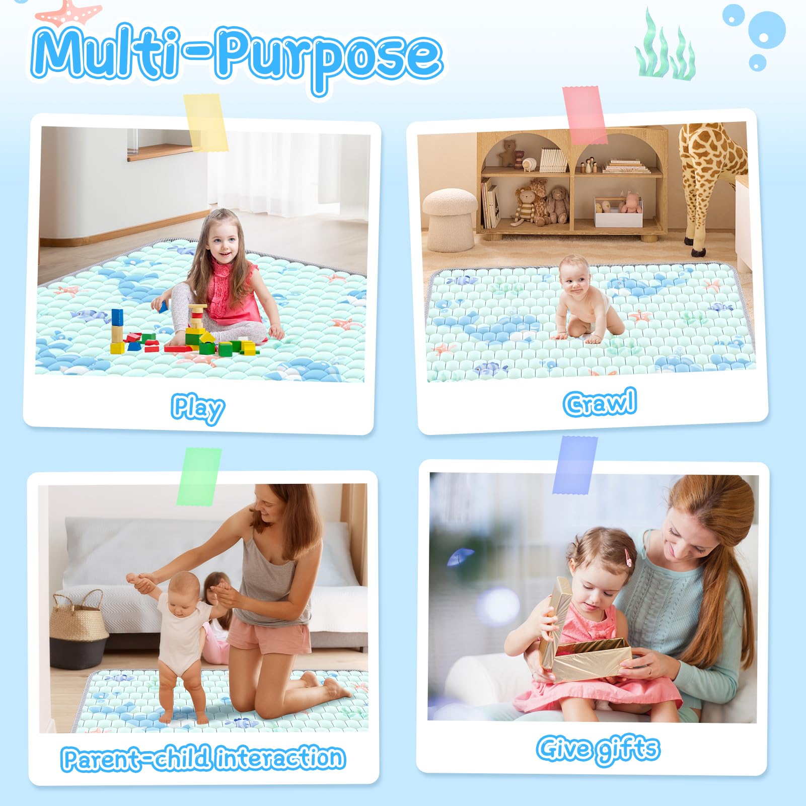 Deeteck Outdoor-friendly surface supports indoor or outdoor use while protecting baby
