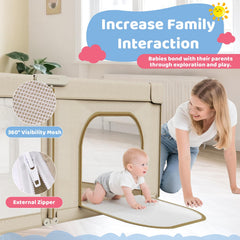 Deeteck baby playpen travel storage bag keeps components organized for picnics and visits.