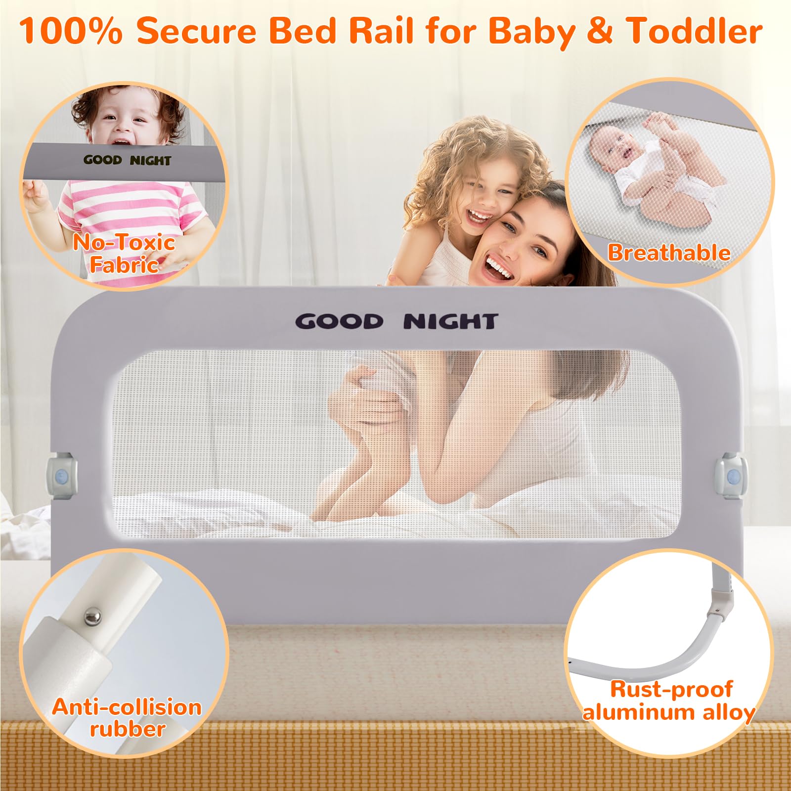 Deeteck breathable mesh fabric keeps baby cool and allows visibility during sleep.