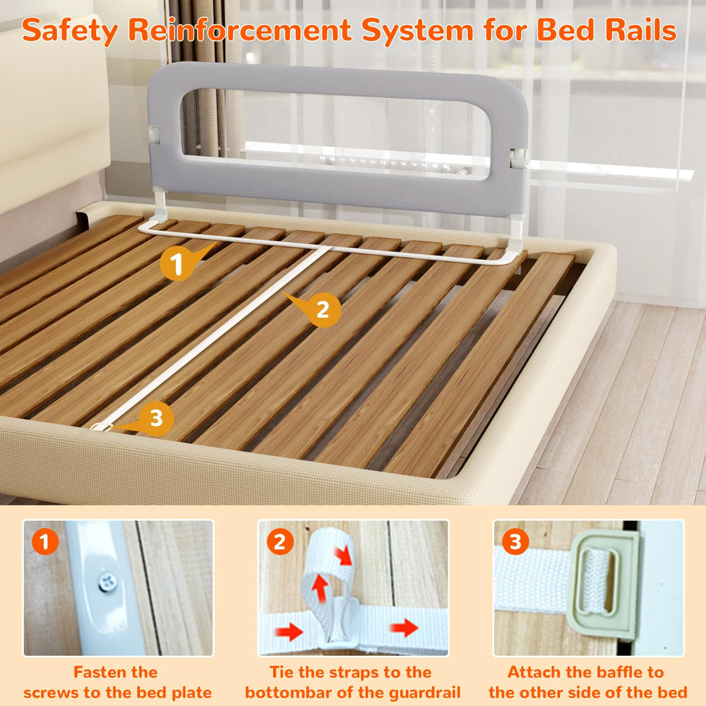 Deeteck bed guard rail removable cover simplifies cleaning and hygienic upkeep.