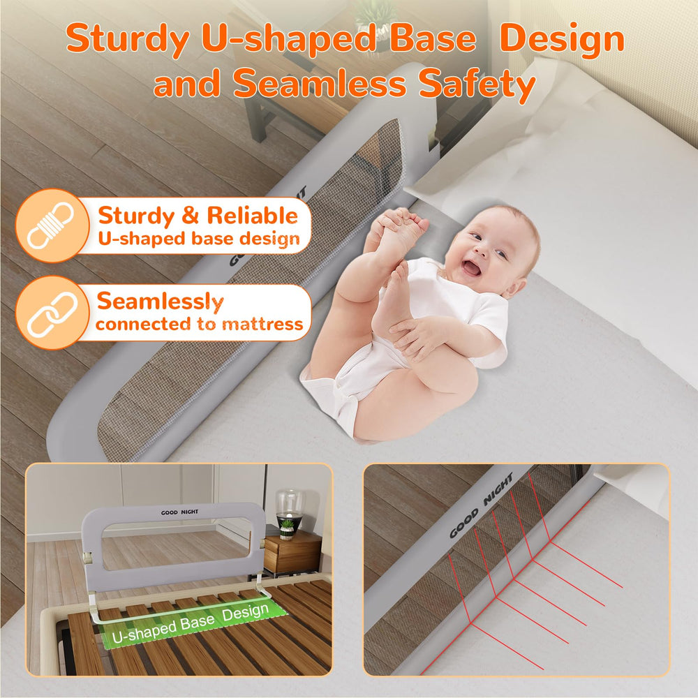 Deeteck U-shaped structure prevents shifting, helping keep the rail securely in place.