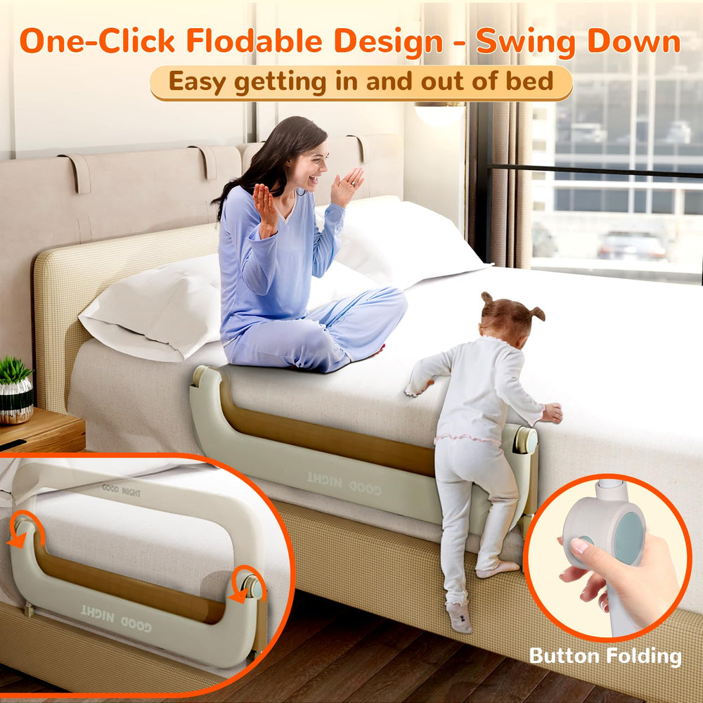 Deeteck bed guard rail U-shaped base supports mattress grip and stability