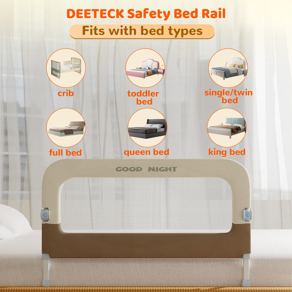 Deeteck bed guard rail universal beds fits crib to king beds