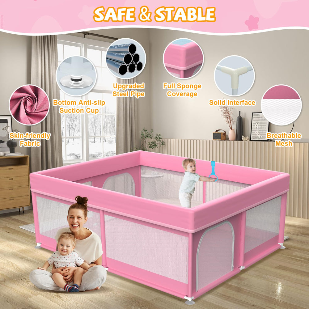 External zippered gate by Deeteck enables effortless parent-child interaction.