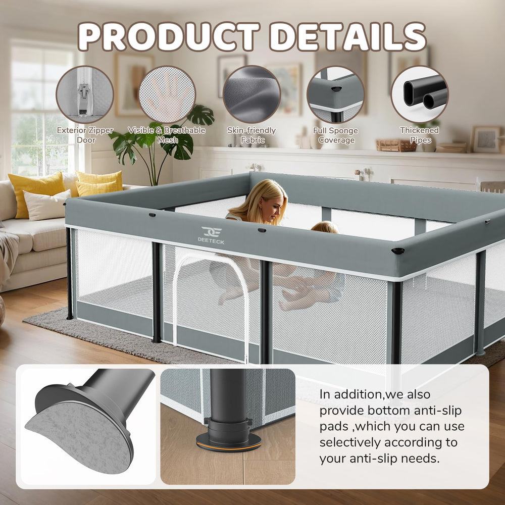 Deeteck foldable playpen storage bag keeps portability organized.